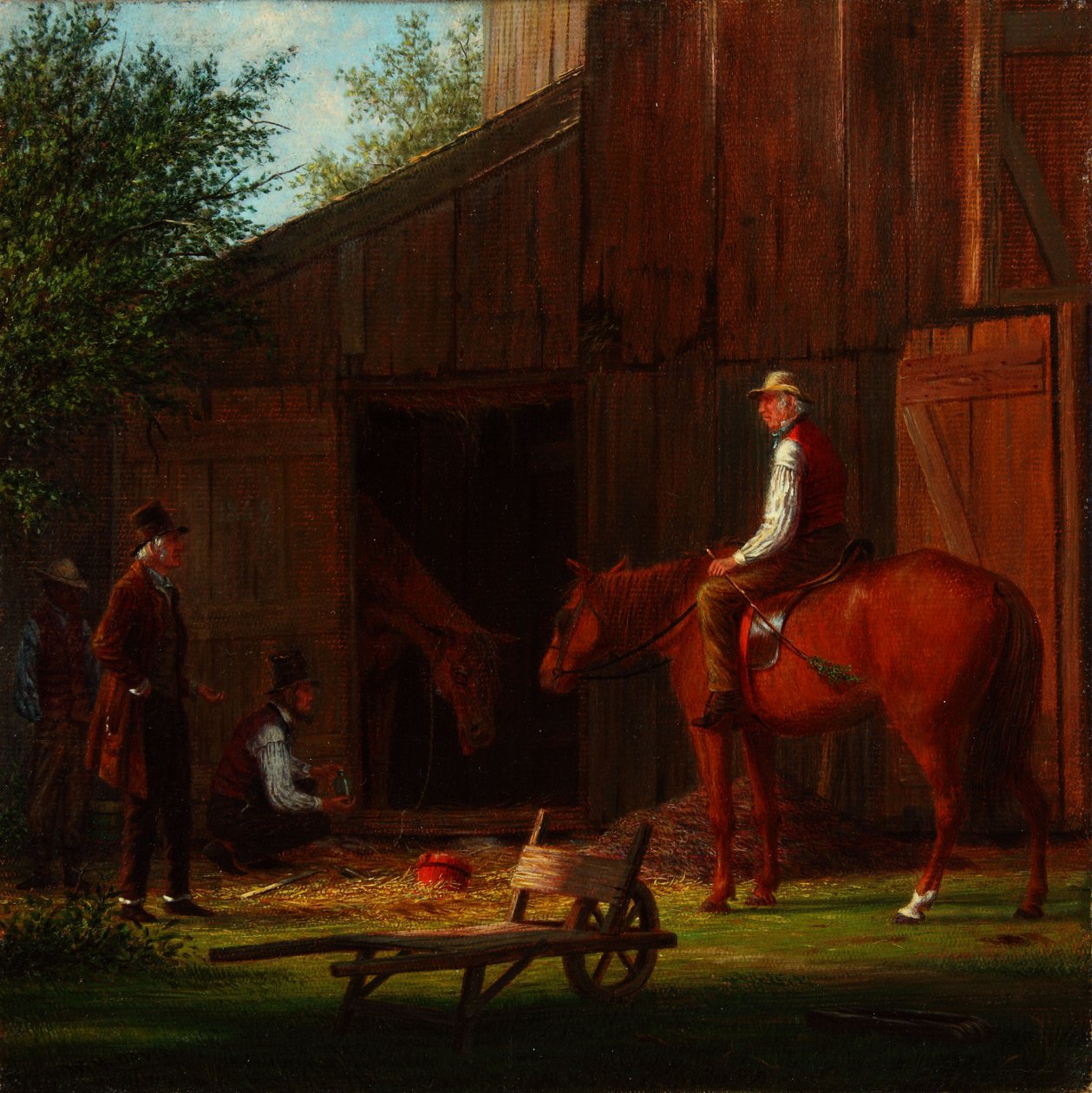 Nemocný kůň 1869 (olej na plátně) od William Davis