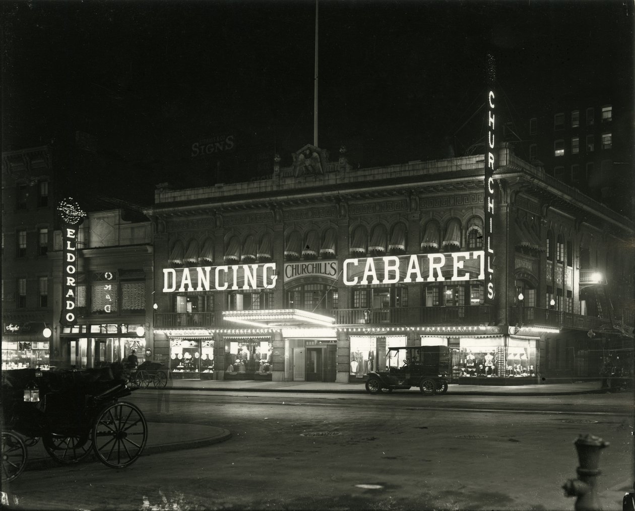 Churchillův kabaret, Broadway na 49. ulici, 1917 od William Davis Hassler