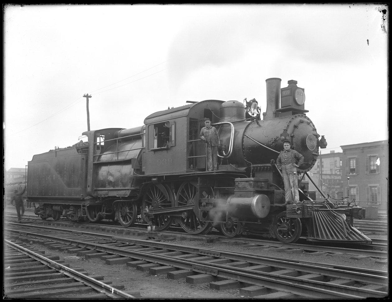 Lokomotiva Erie Railroad, boční pohled, c.1911-12 od William Davis Hassler