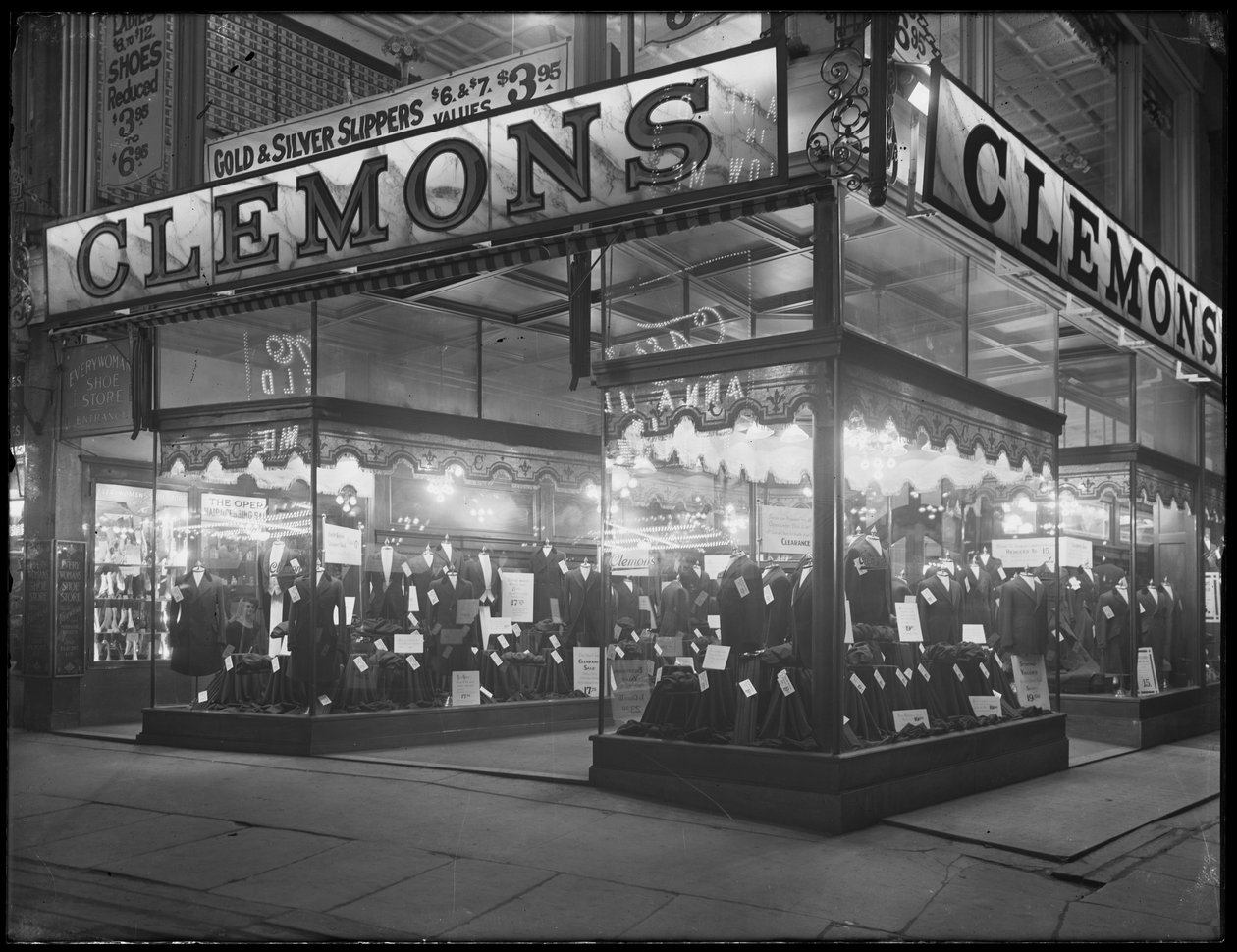 Cedule a výloha pro krejčího Clemonse, New York City, 6. ledna 1917 od William Davis Hassler
