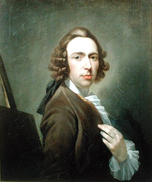 Autoportrét, cca 1750 (olej na plátně) od William Delacour