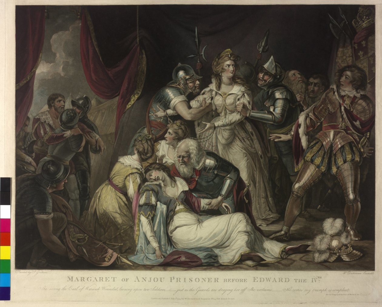 Ilustrace: Francklin Markéta z Anjou (mezzotinta) od William Dickinson