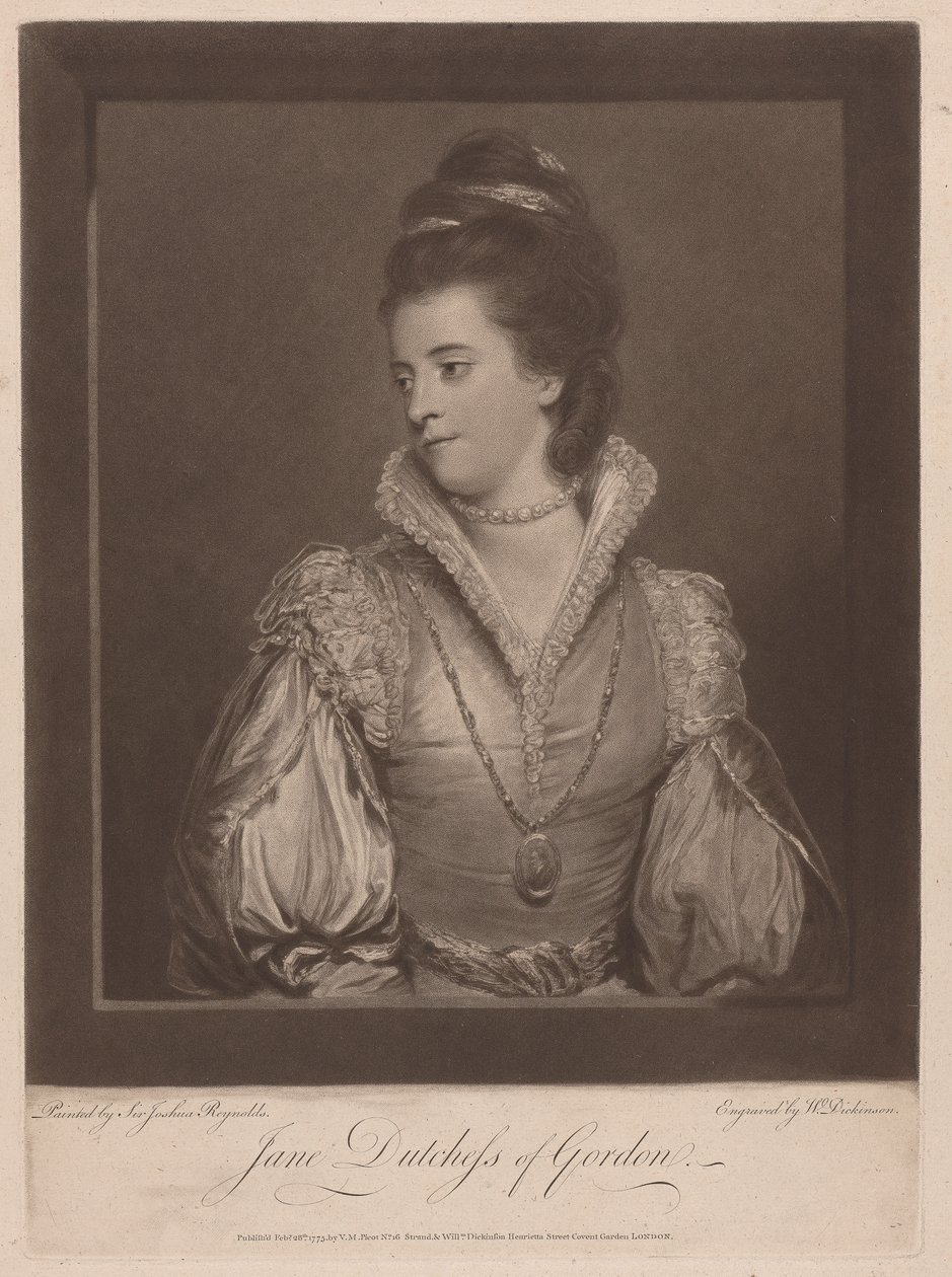 Jane vévodkyně z Gordonu od William Dickinson