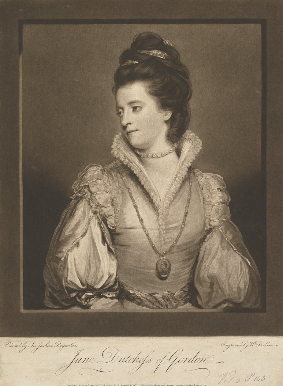 Jane Gordon (rozená Maxwell), vévodkyně z Gordonu od William Dickinson