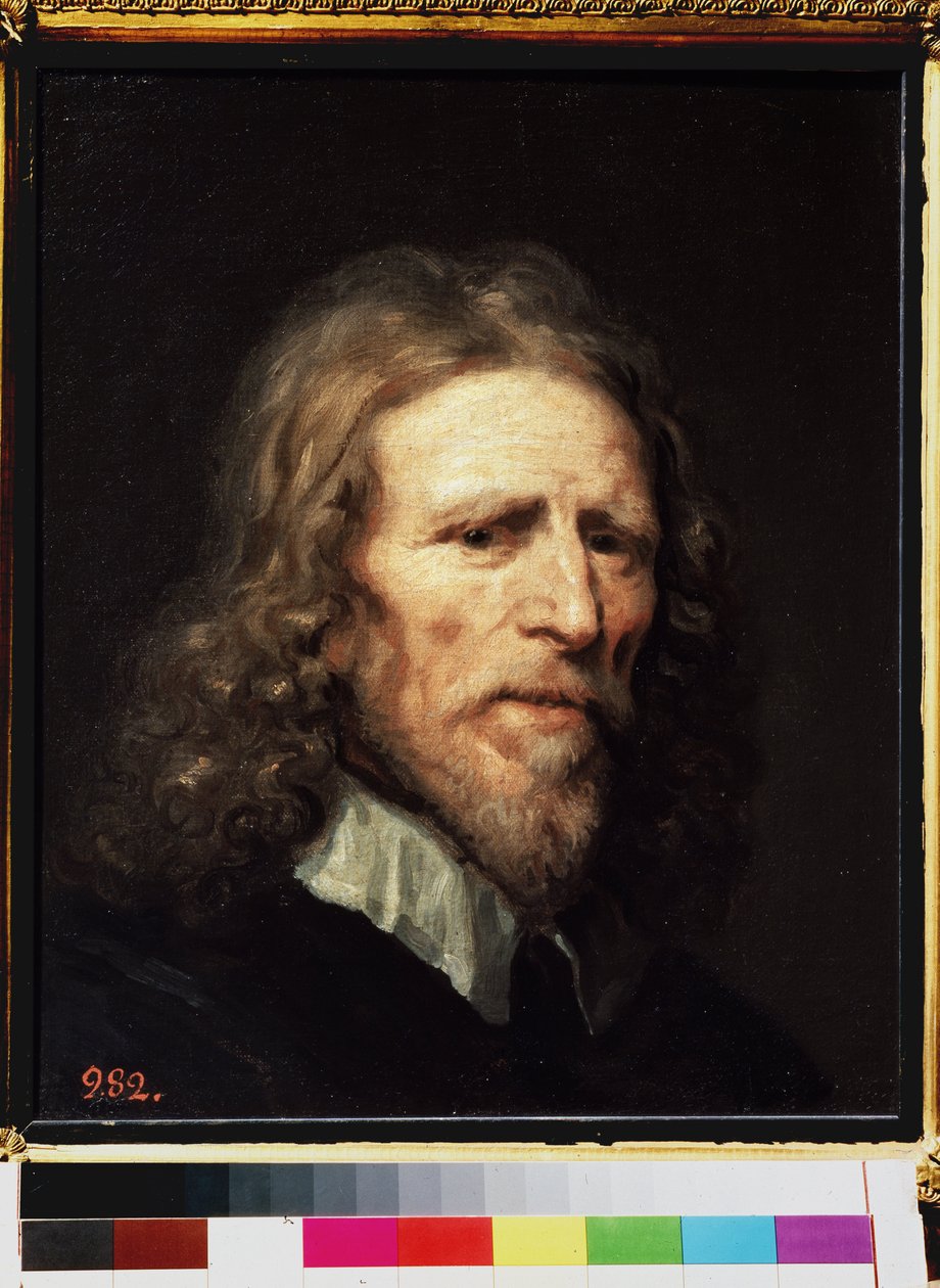""Portrét Abrahama van der Doorta (asi 1575/1580 -1640), holandského umělce"" Malba Williama Dobsona (asi 1610-1646) před rokem 1640 Rozměr. 45x38 cm Petrohrad, muzeum poustevny od William Dobson