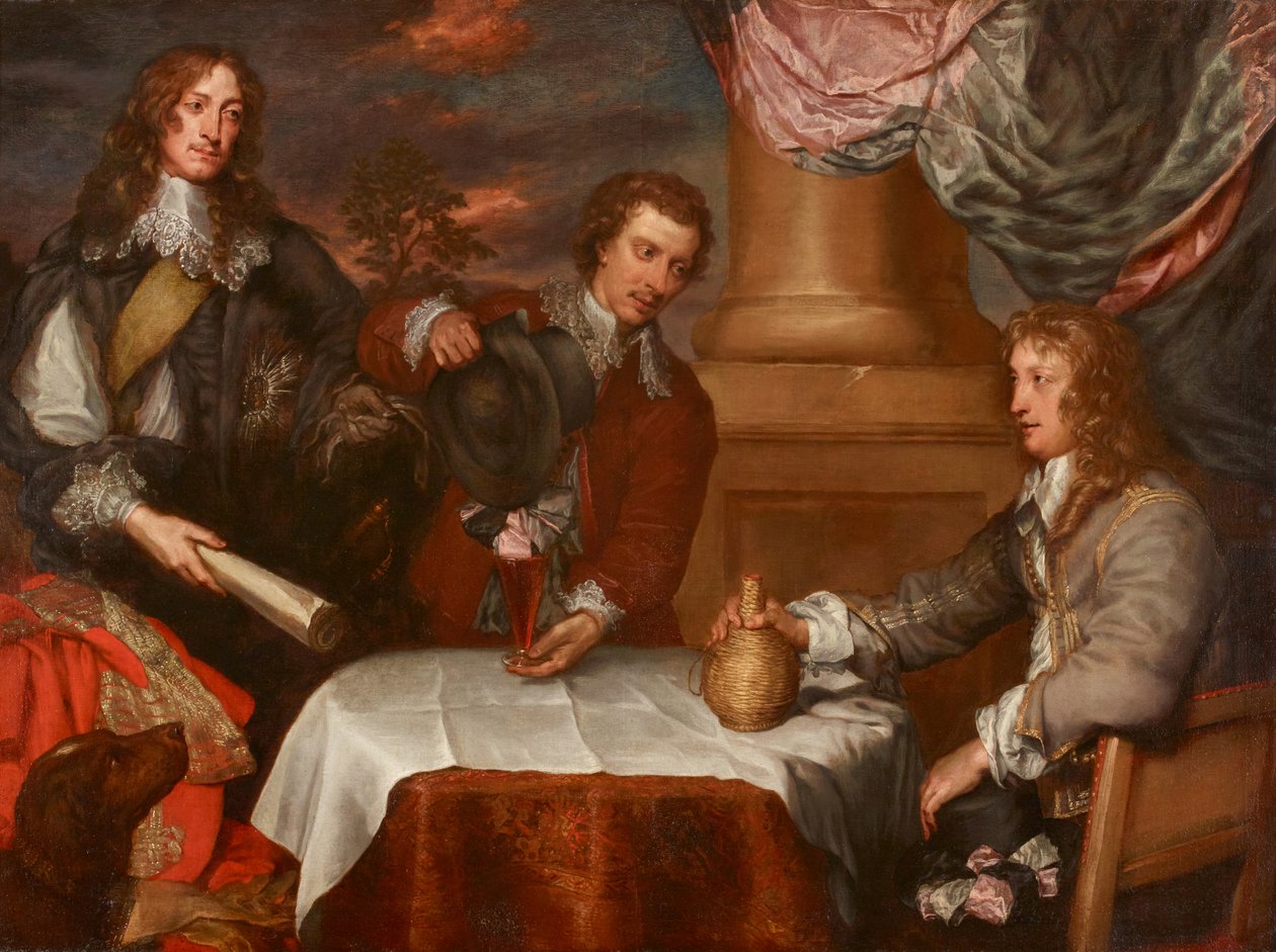 Portrét prince Ruperta, plukovníka Williama Legge (pravděpodobně) a plukovníka Johna Russella od William Dobson