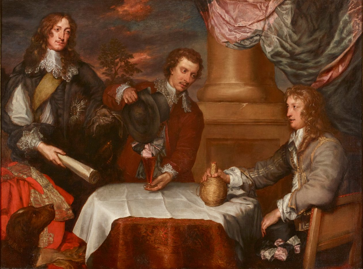 Portrét prince Ruperta, plukovníka Williama Legge a plukovníka Johna Russella, 1645-1646 od William Dobson