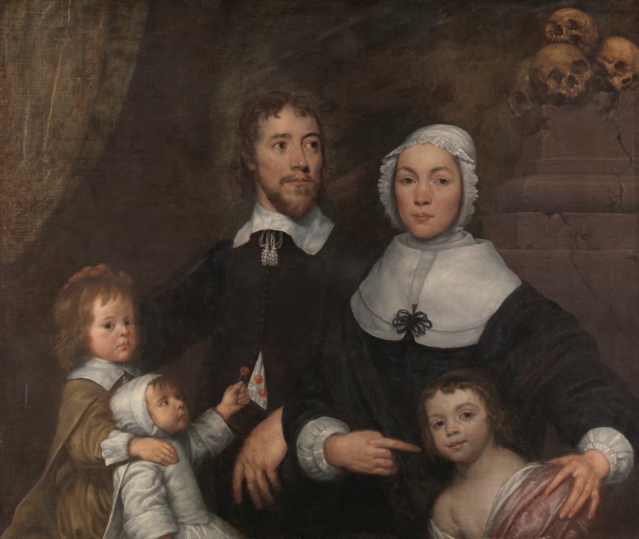 Portrét rodiny, pravděpodobně Richard Streatfeild od William Dobson