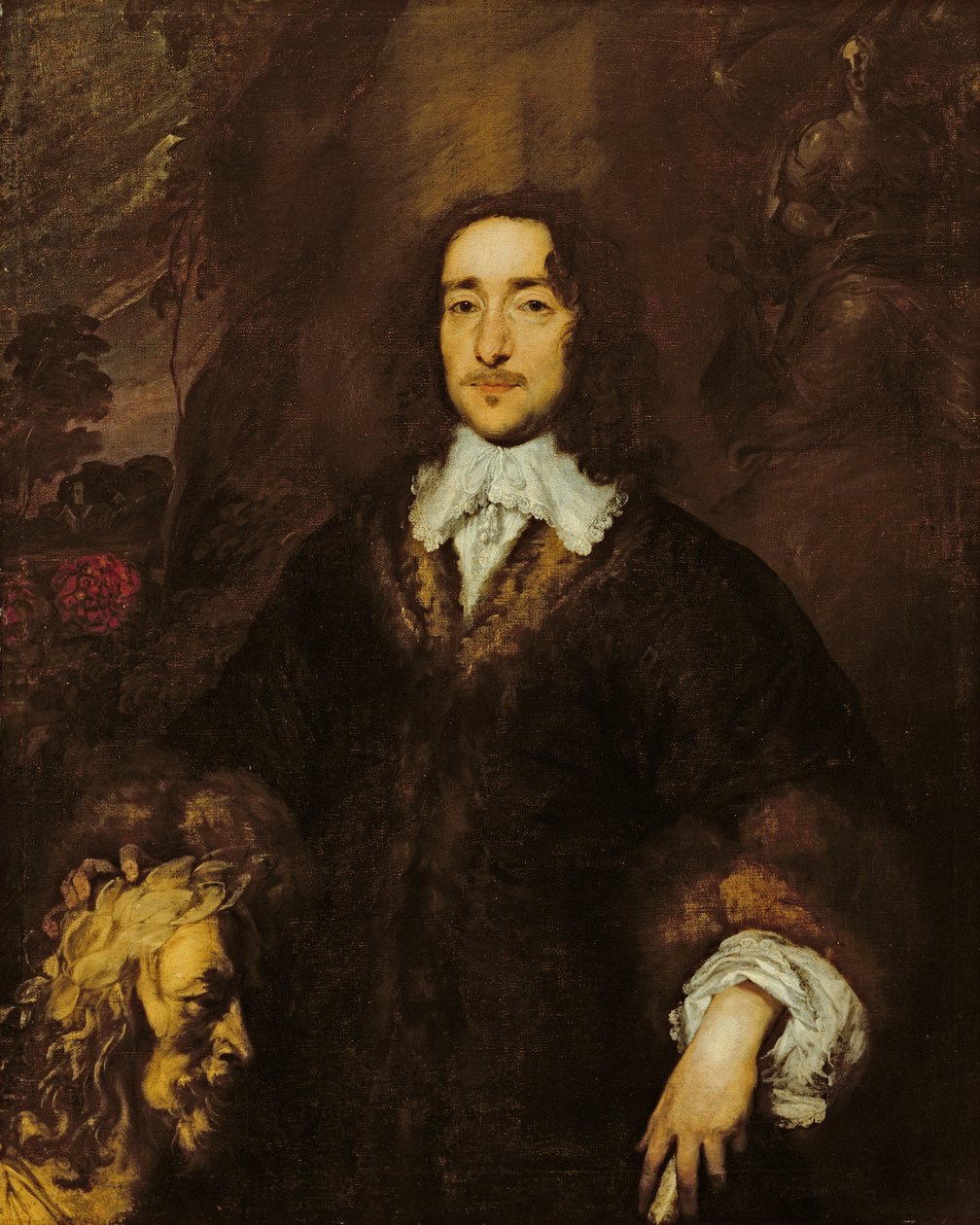 Portrét hudebníka, asi 1644 (olej na plátně) od William Dobson