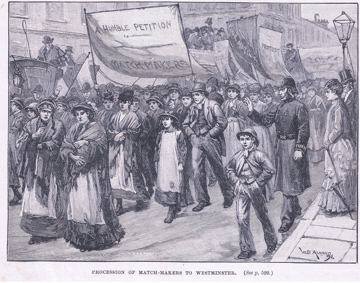 Průvod výrobců zápalek do Westminsteru 1871 našeho letopočtu od William Douglas Almond