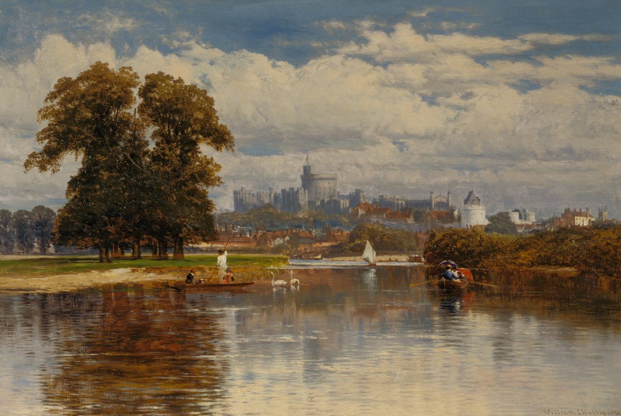 Pohled na Windsor z Temže od William E. Harris