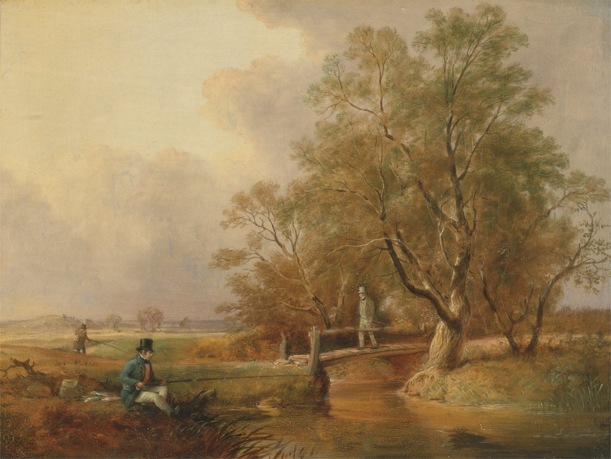 Rybaření: Rybaření při dně (olej na plátně) od William E. Jones