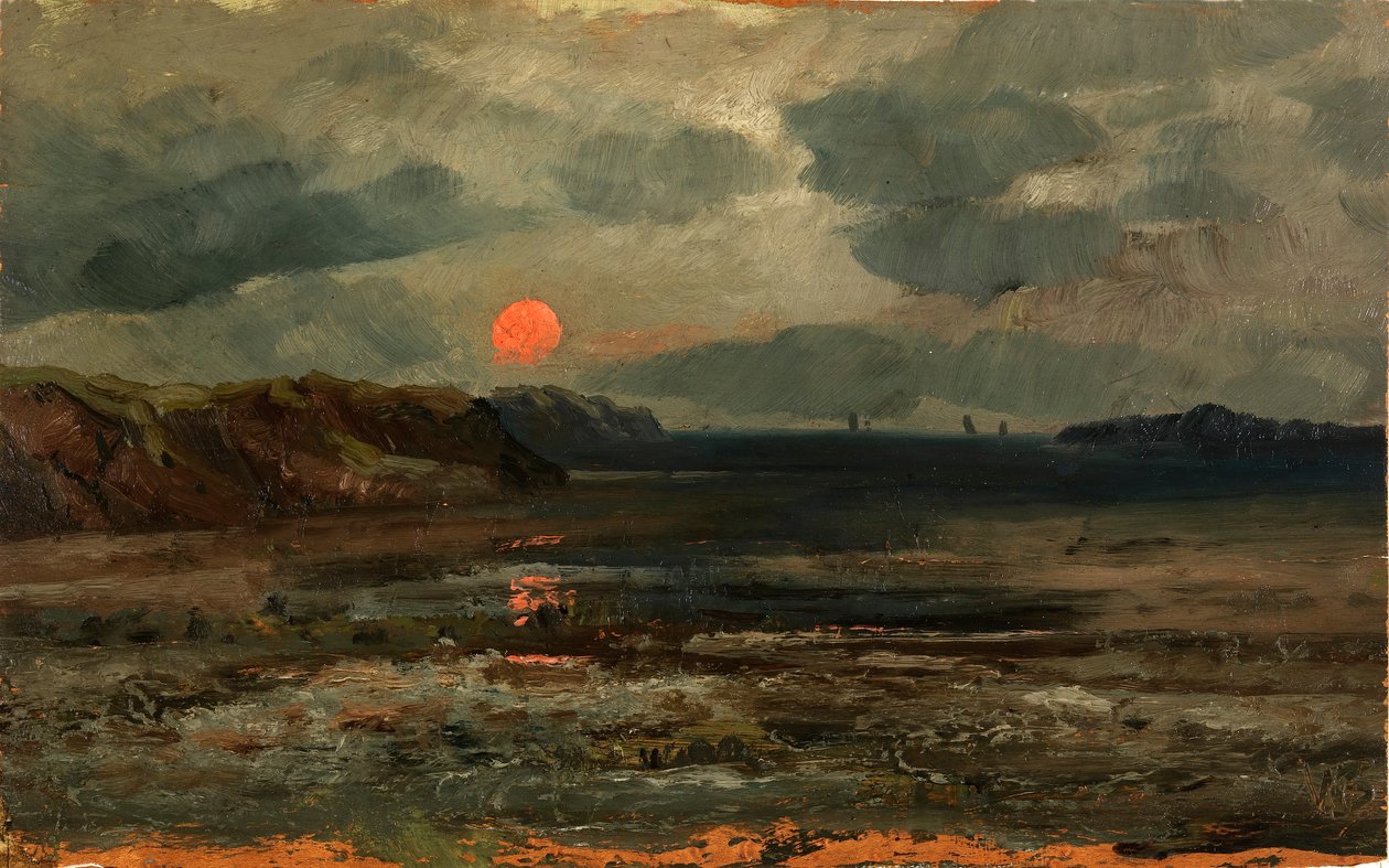 Východ slunce nad rybářskými vodami - Maine od William E. Norton