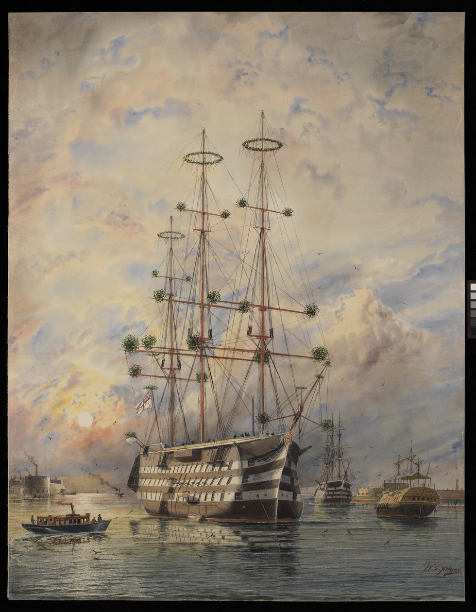 HMS Victory (akvarel) od William Edward Atkins