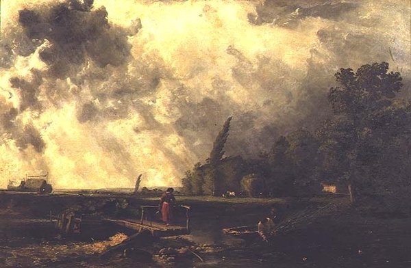 Scéna na břehu Medway - Bouřlivý den od William Edward Dighton