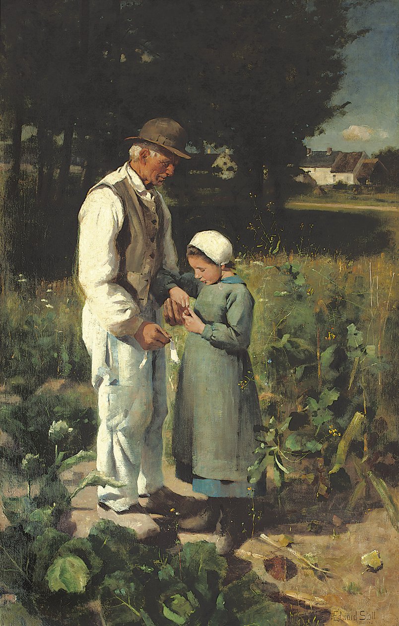 V polích, Antverpy sur Oise, 1882 od William Edward Stott