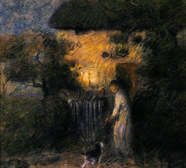 Toulavá kočka, kolem roku 1890 (pastel na papíře) od William Edward Stott