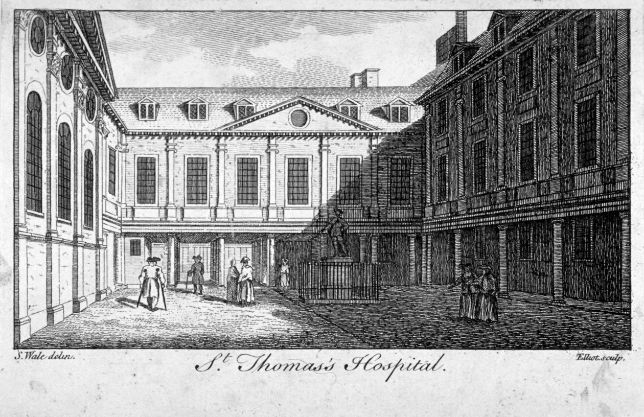 Střední soud nemocnice St Thomas, Southwark, Londýn, c1750. od William Elliot