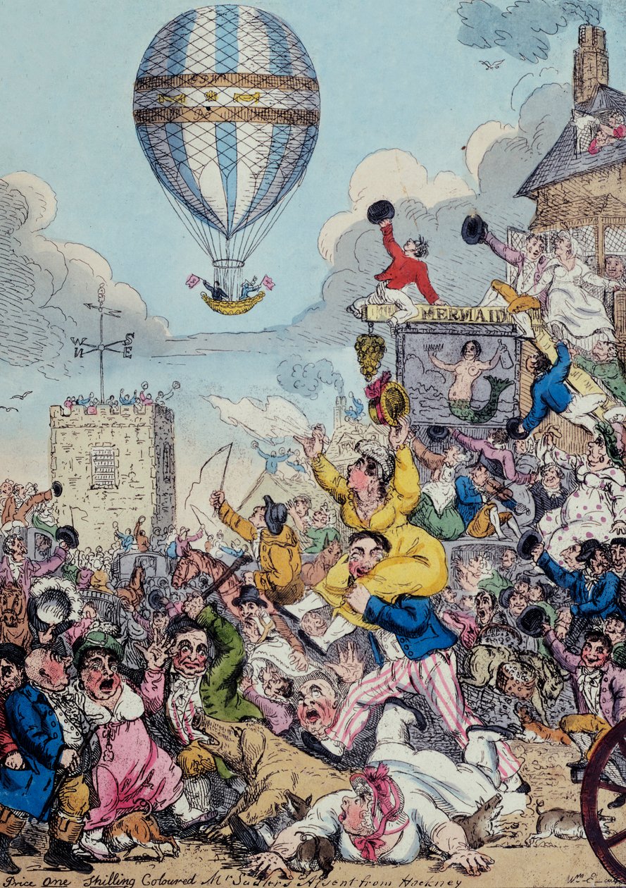Výstup pana Sadlera z Hackney, 1811 od William Elmes