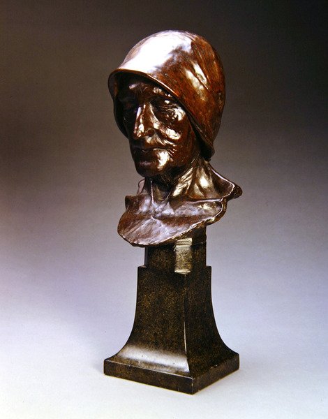 Stará žena, kolem roku 1890 (měď a bronz) od William Ernest Reynolds Stephens