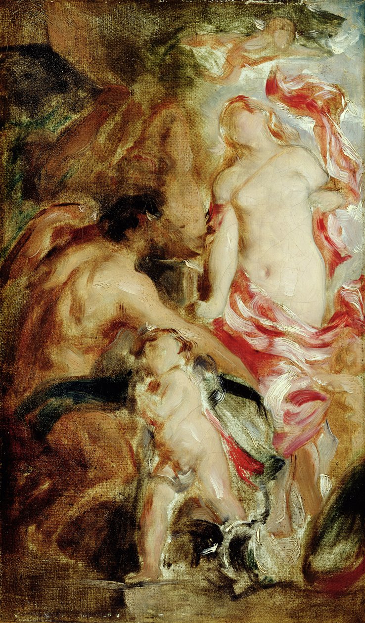 Alegorická studie, skica (olej na plátně) od William Etty