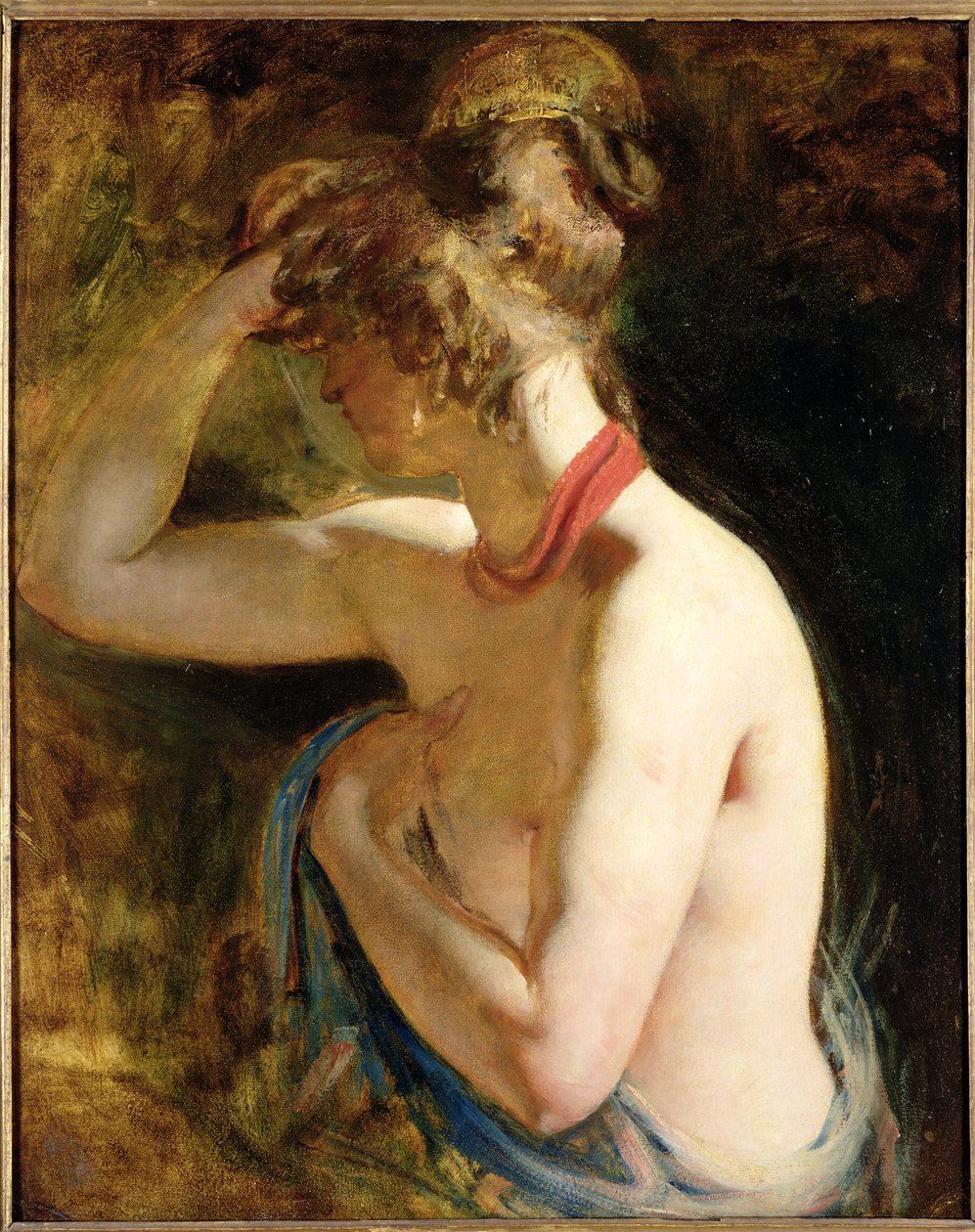 Do půli těla nahá, pravá ruka zvednutá k hlavě od William Etty