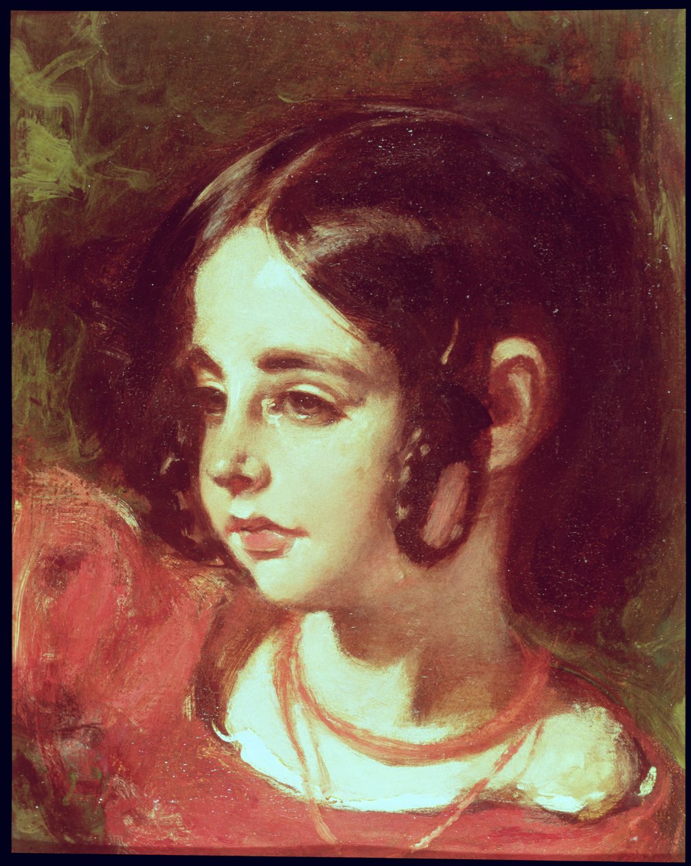 Hlava dívky od William Etty