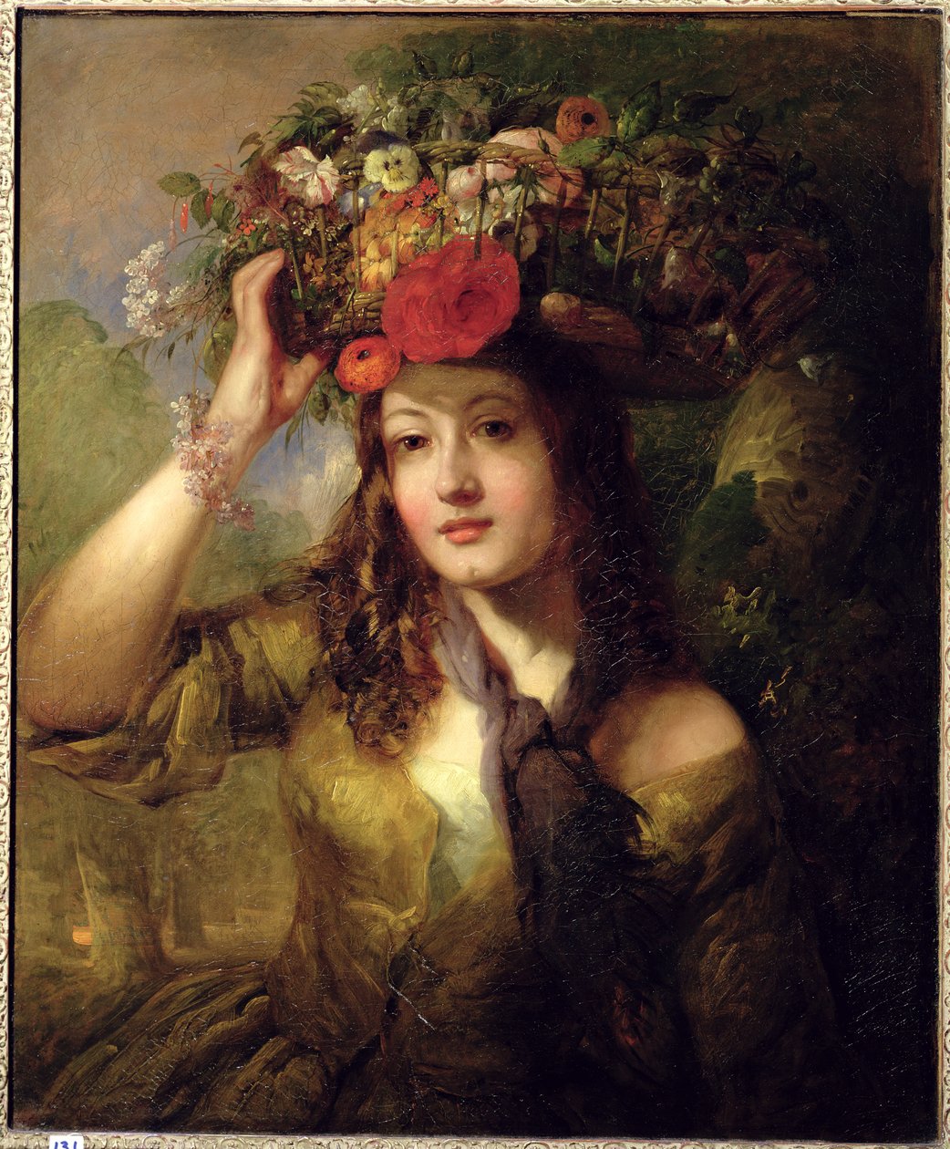 Slečna Lewisová jako květinářka (olej na plátně) od William Etty