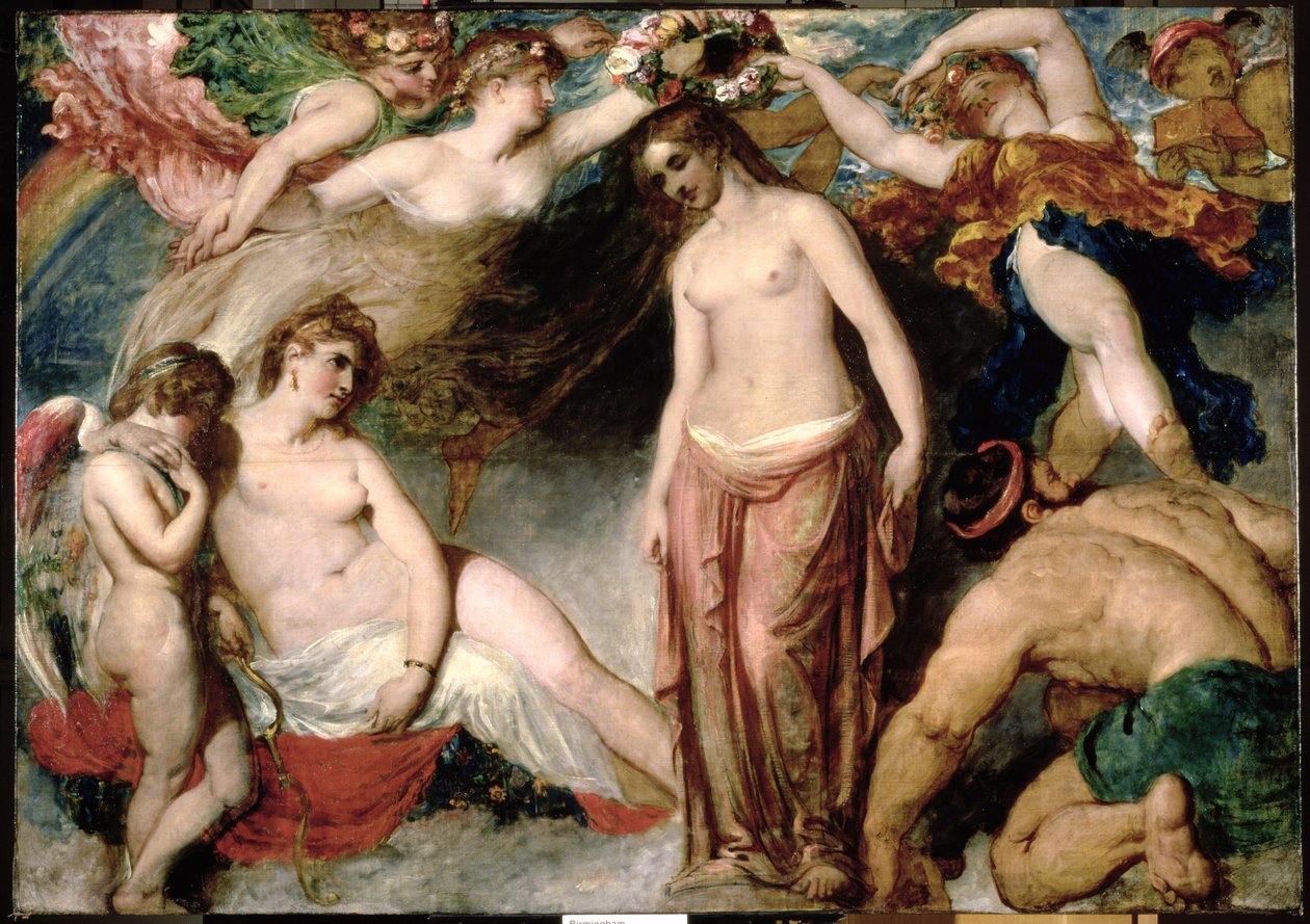 Pandora korunovaná ročními obdobími, 1824 od William Etty