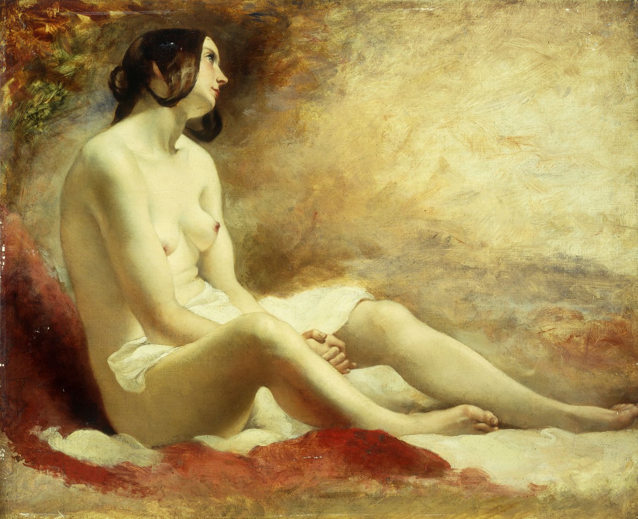 Studie zahaleného aktu od William Etty