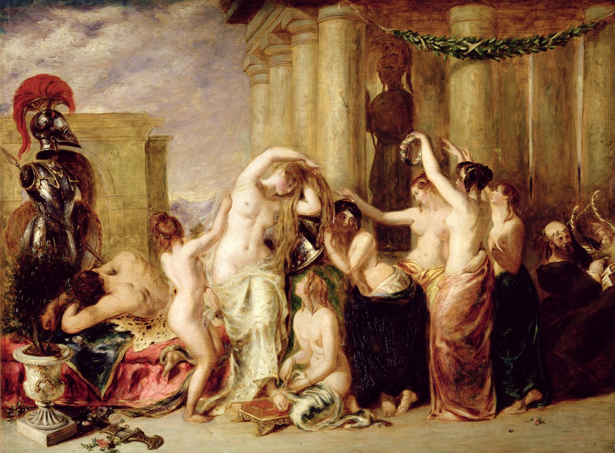 Venušina toaleta (olej na desce) od William Etty