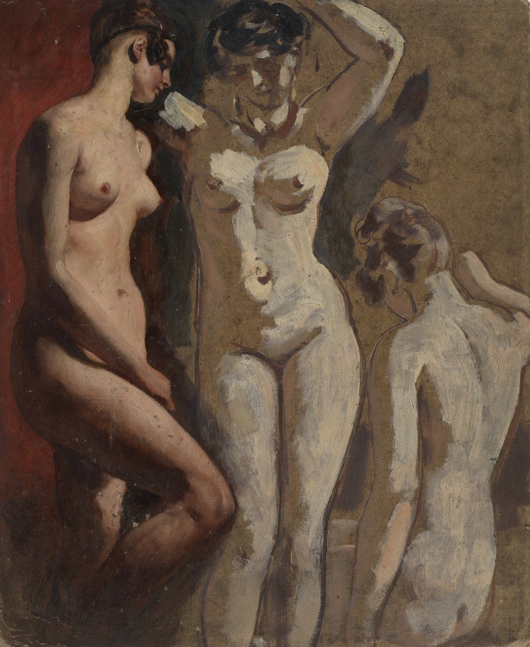 Tři stojící ženské akty od William Etty