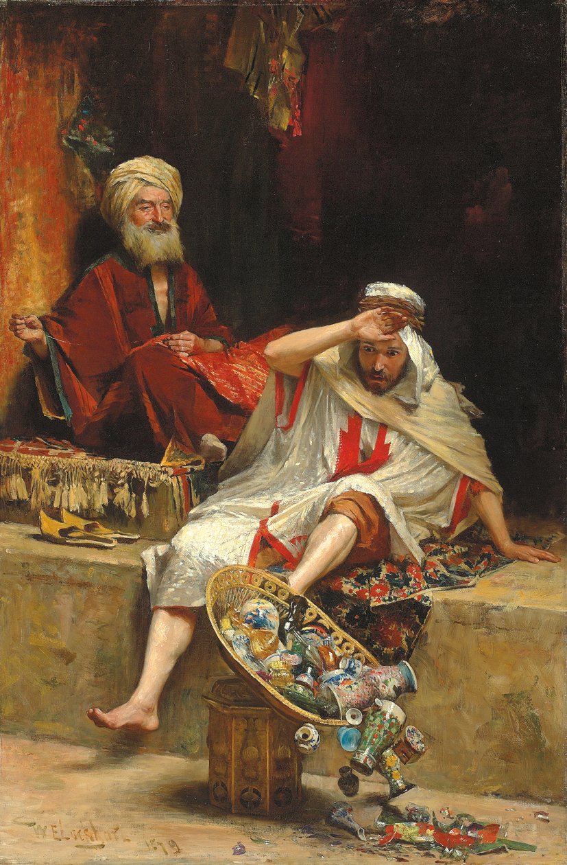 Alnascharovo štěstí, Arabské noci, 1879 od William Ewart Lockhart