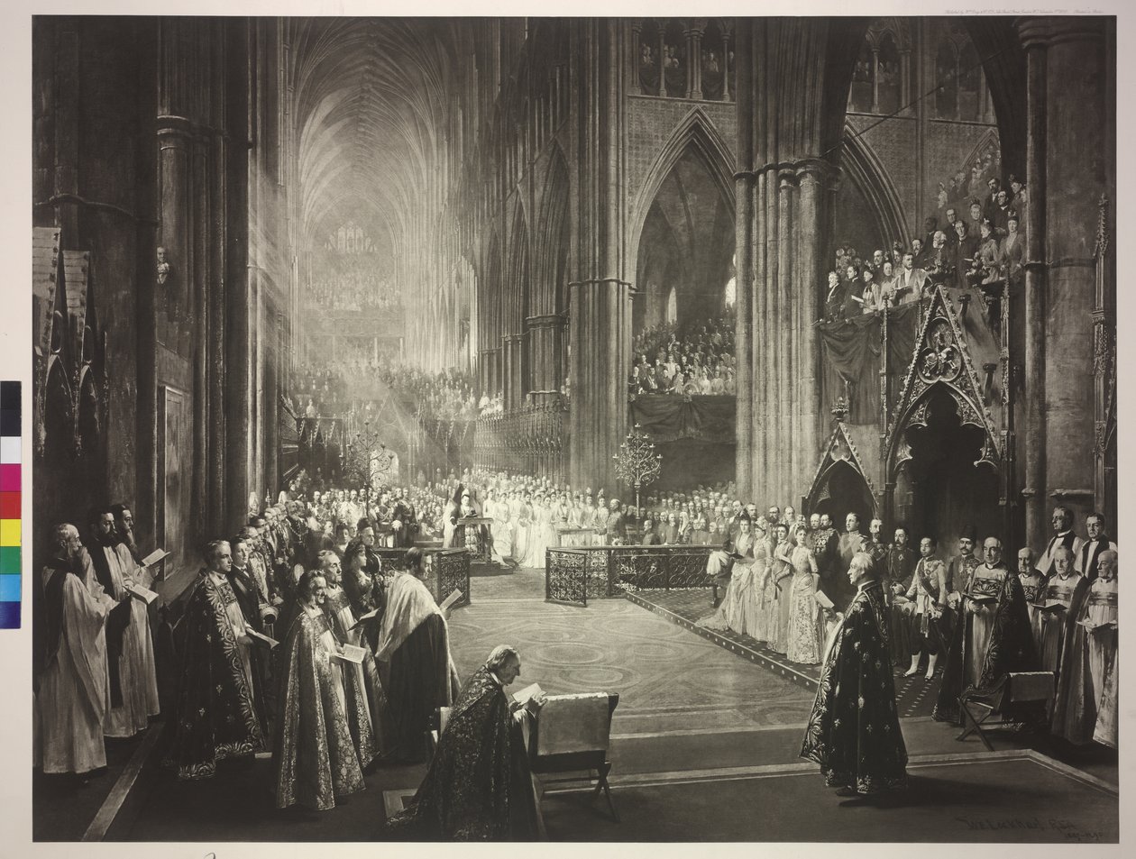 Slavnostní ceremoniál k 50. výročí trůnu královny Viktorie ve Westminsterském opatství 21.6.1887 od William Ewart Lockhart