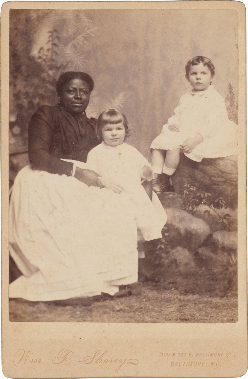 Portrét ženy s dětmi,c. 1890 (foto) od William F. Shorey