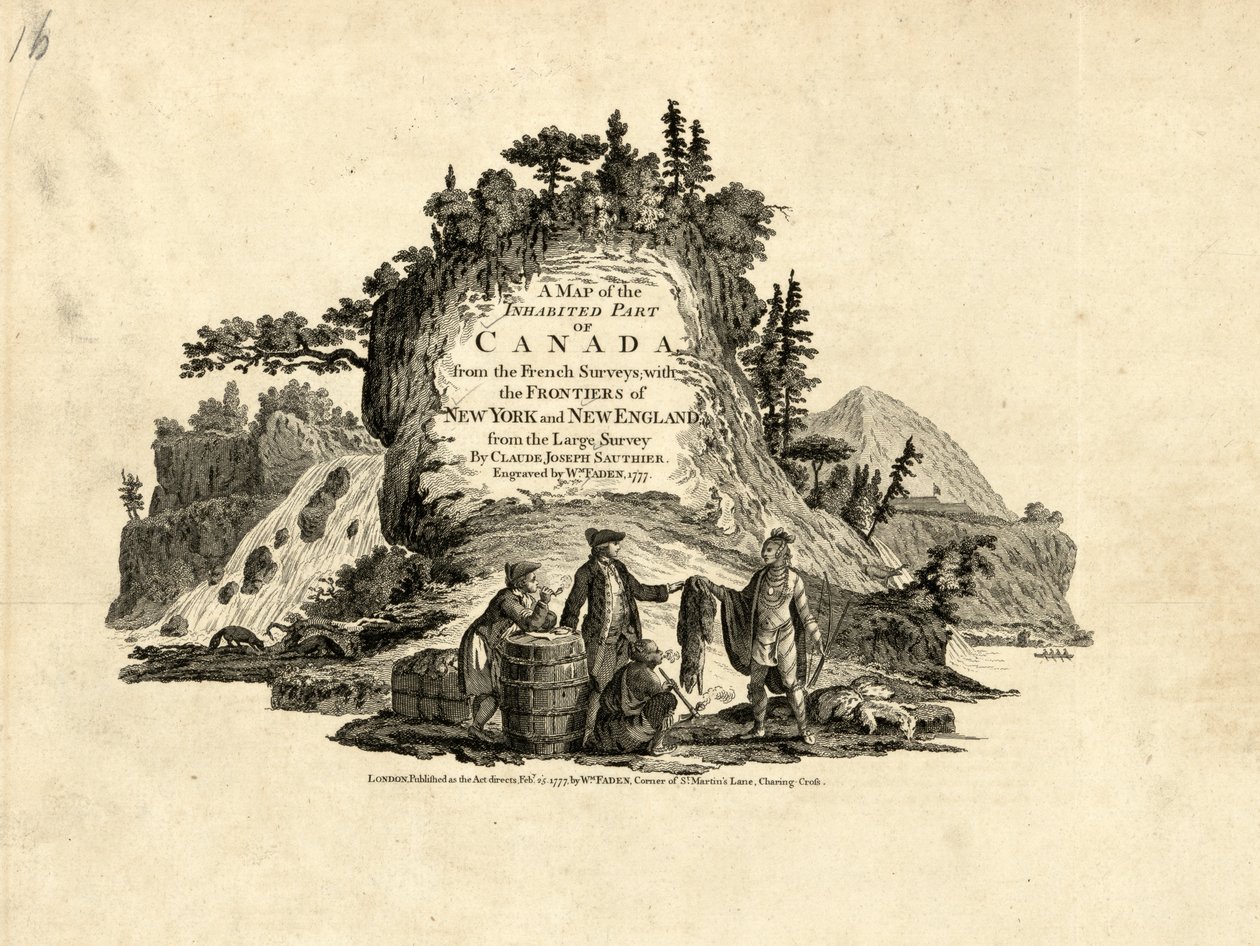 Indiáni v kožešinovém obchodu v Kanadě, 1777. od William Faden
