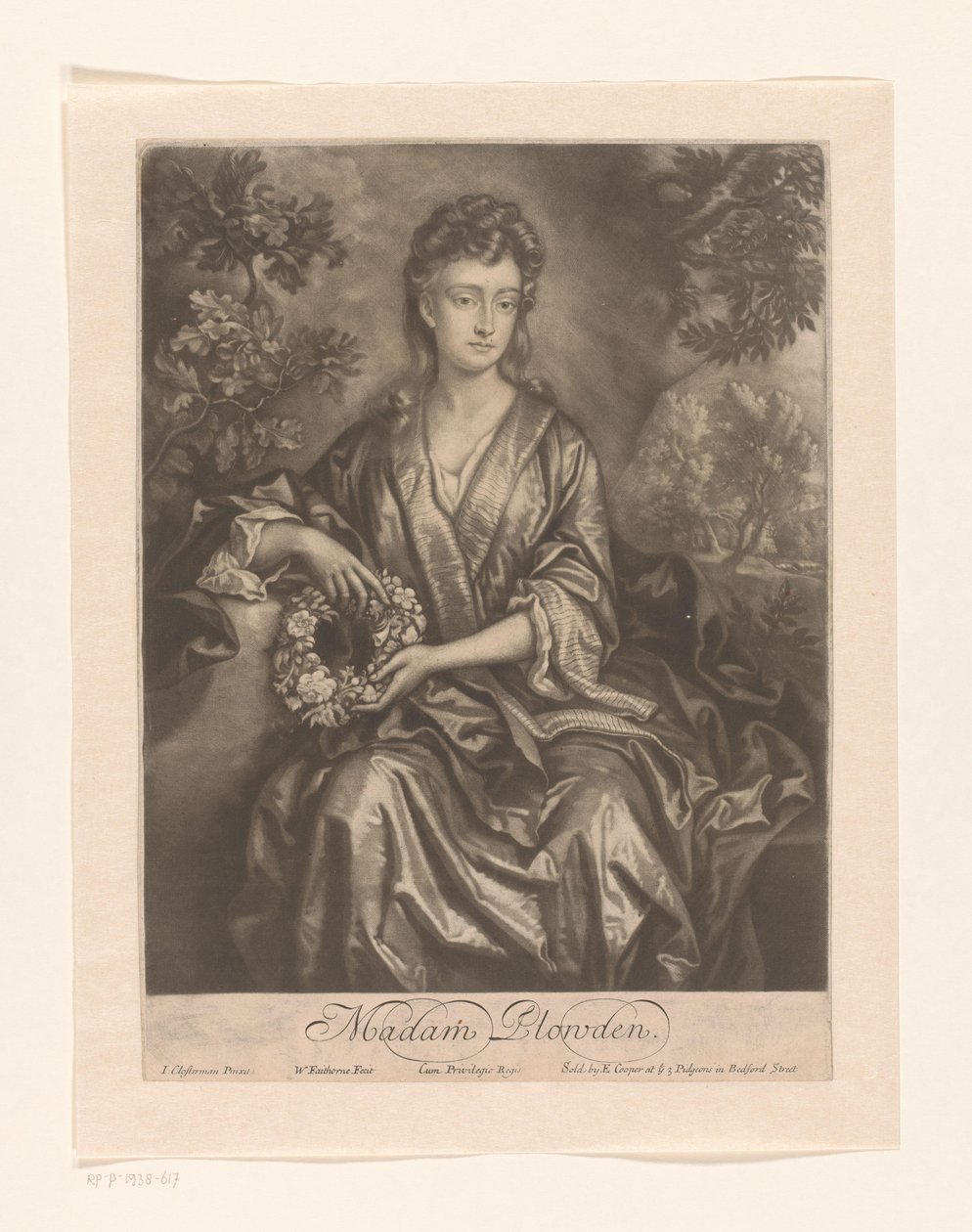 Portrét van Sarah Chicheley Madam Plowden (název na objektu) od William Faithorne (I)
