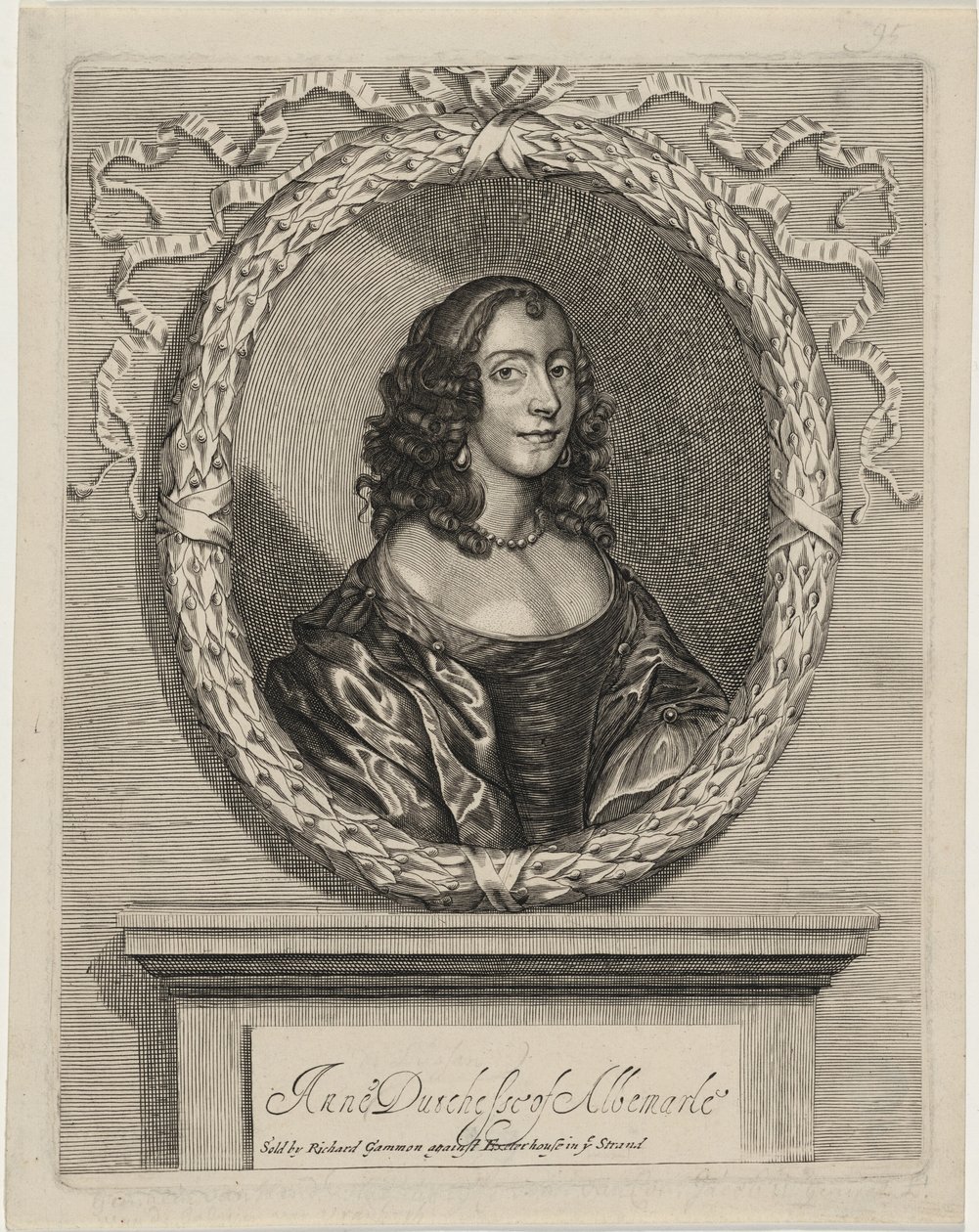 Anna, vévodkyně z Albemarle od William Faithorne