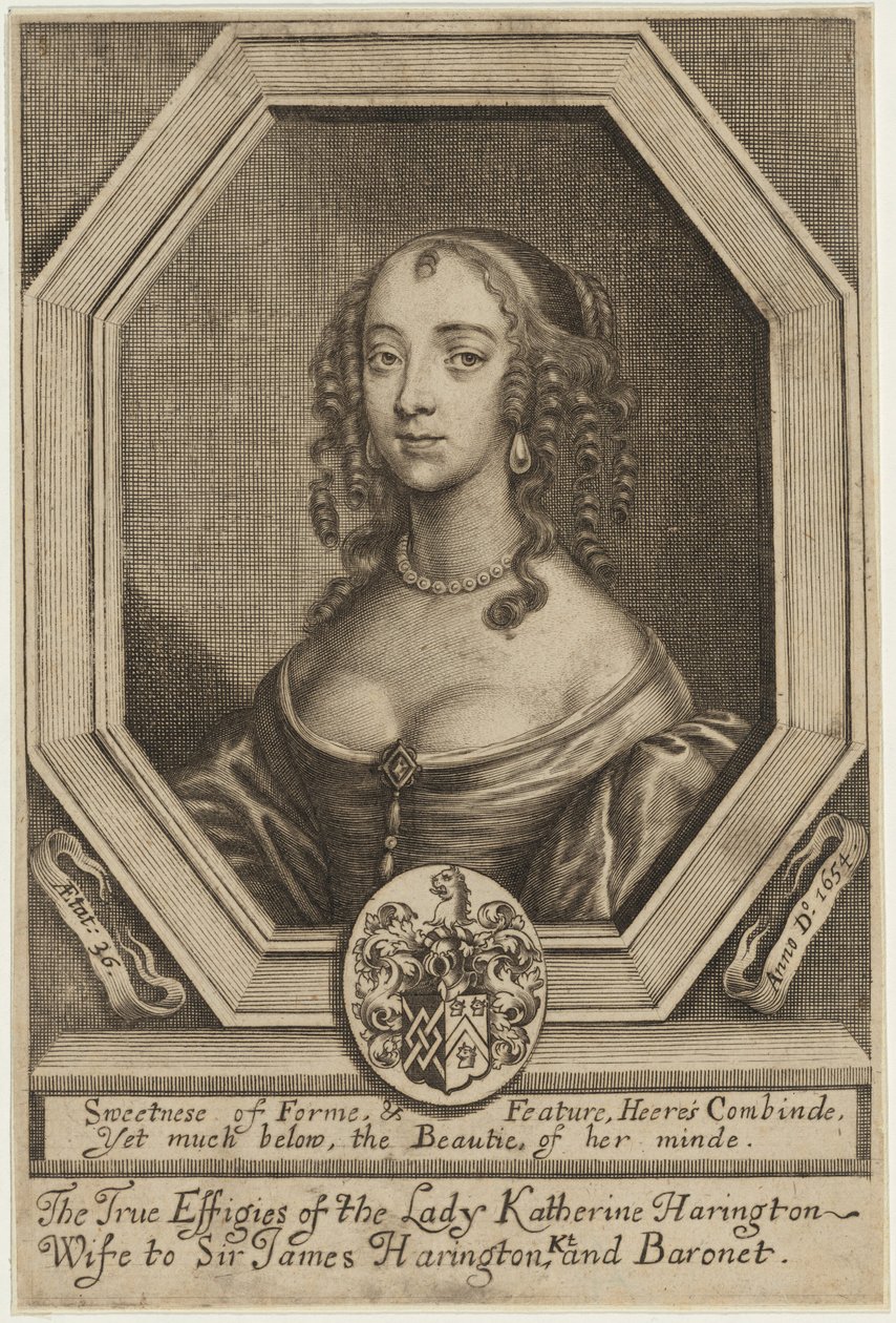 Lady Katherine Harrington od William Faithorne