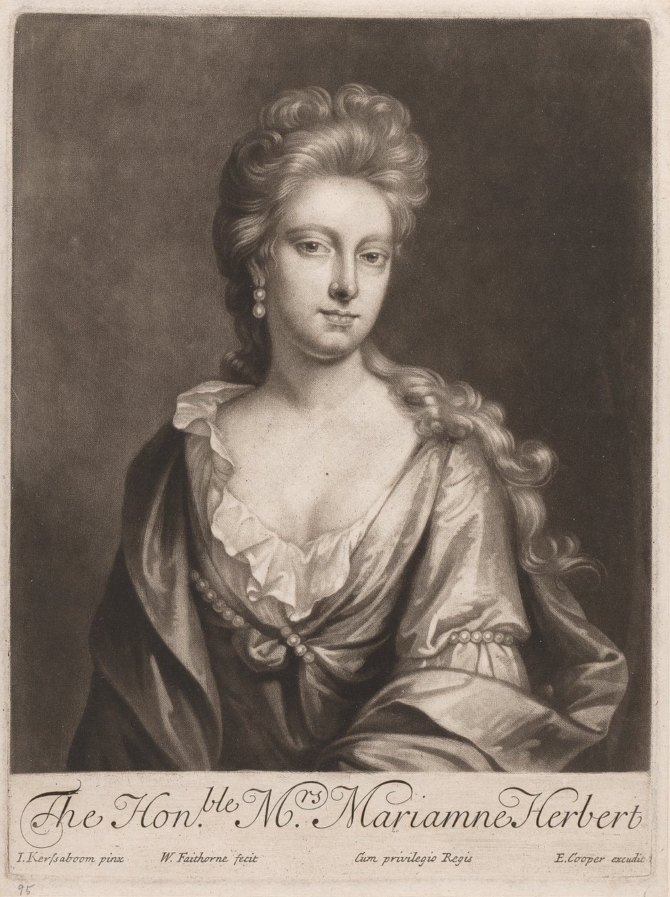Ctihodná paní Marianne Herbertová od William Faithorne