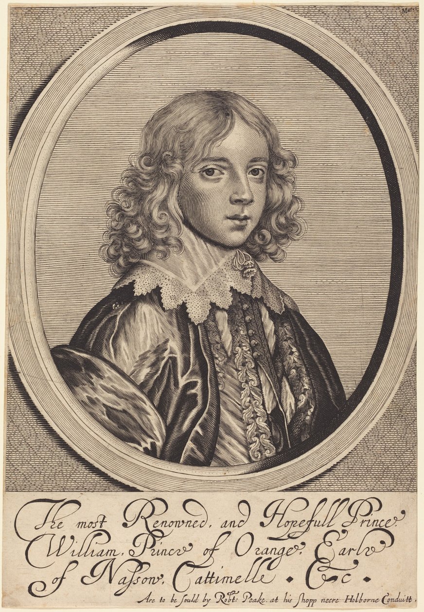 Vilém II., princ oranžský od William Faithorne