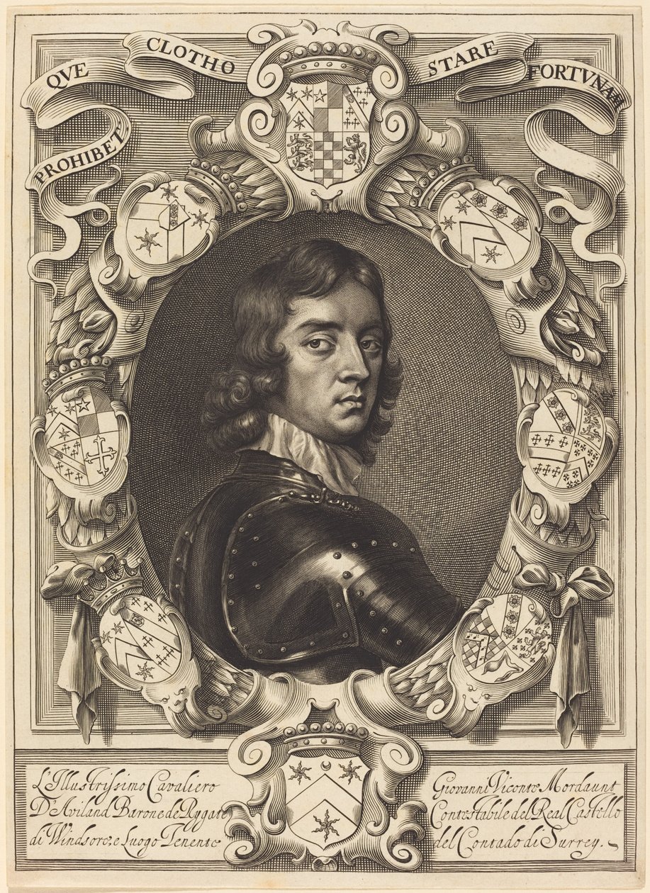 John Mordaunt, vikomt Mordaunt od William Faithorne after Robert Walker