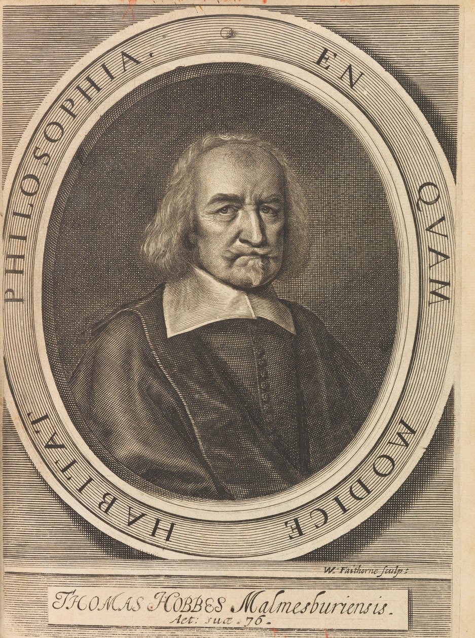 Portrét Thomase Hobbese 1588-1679, 1642. od William Faithorne the Elder