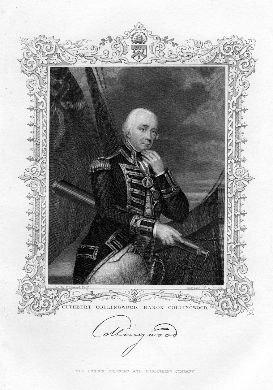 Cuthbert Collingwood, 1. baron Collingwood, britský admirál Royal Navy, 19. století. od William Finden