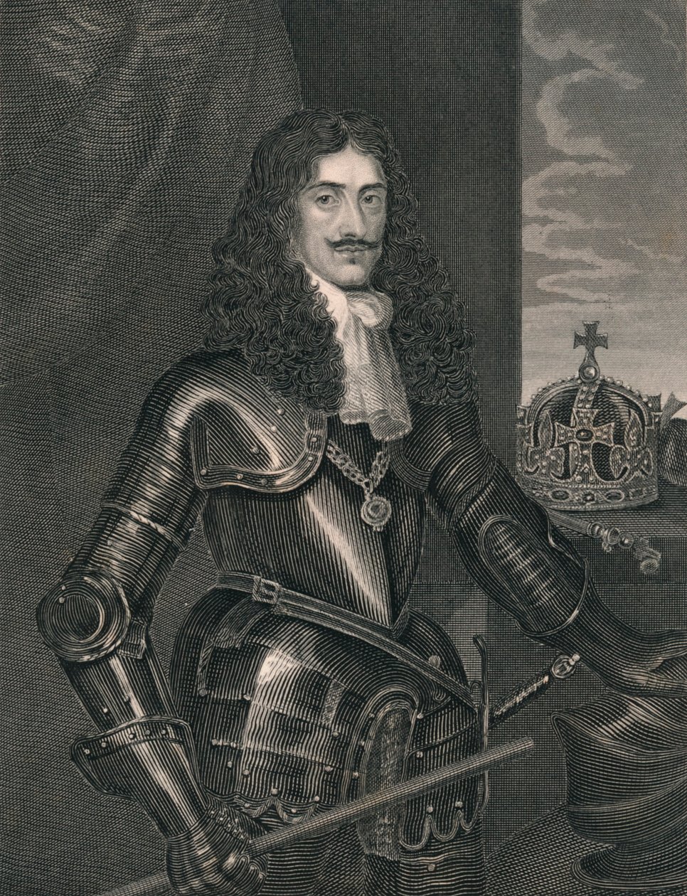 King Charles The Second, polovina 19. století. od William Finden