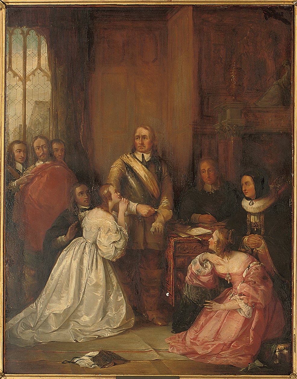 Cromwellova rodina, přimlouvající se za život Karla I od William Fisk