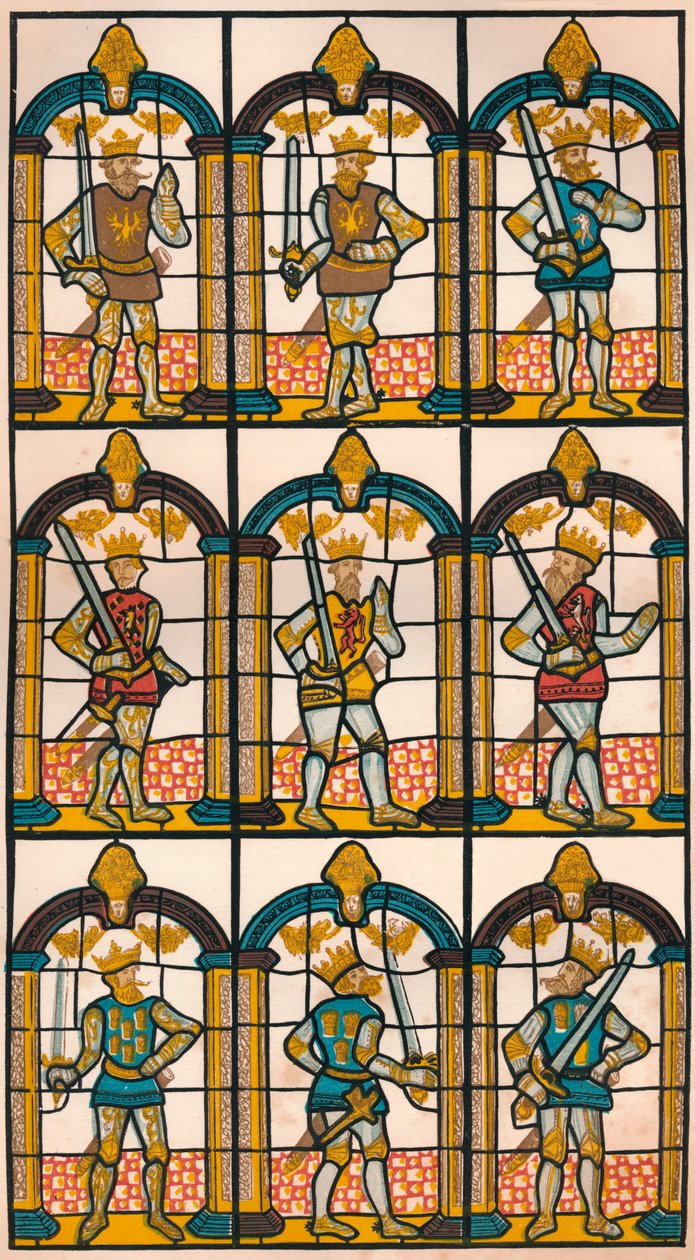 Painted Window - Dva saští hrabata z Mercie a sedm normanských hrabat z Chesteru, 1808 1845 od William Fowler