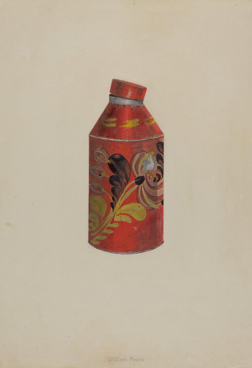 Toleware Tea Caddy, c. 1938. od William Frank