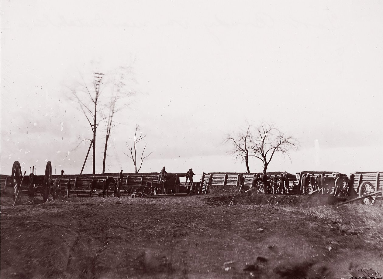Fort Brady, Virginie, poblíž Dutch Gap, 1865. od William Frank Browne