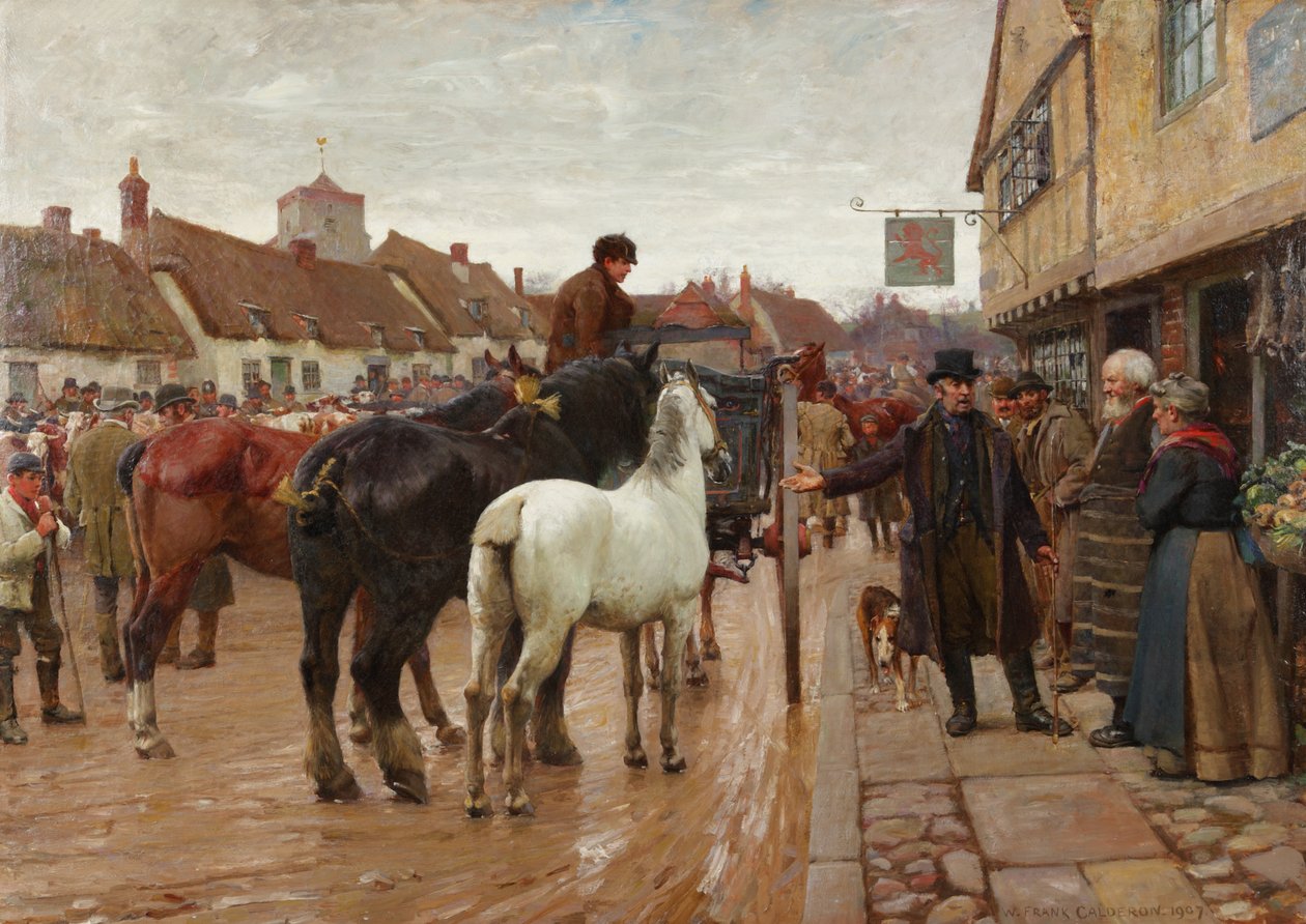 Den trhu, 1907 od William Frank Calderon